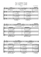 Téléchargez l'arrangement de la partition de Oh happy day en PDF à quatre voix SATB