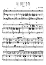 Téléchargez la partition de Oh happy day en PDF pour Chant et piano