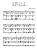 Téléchargez la partition de Old black Joe en PDF pour Chant et piano