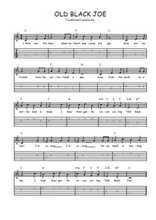 Téléchargez la tablature de la musique american-folk-old-black-joe en PDF