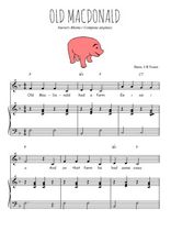Téléchargez l'arrangement de la partition de Traditionnel-Old-MacDonald-had-a-farm en PDF pour Chant et piano