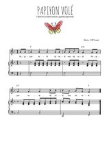 Téléchargez l'arrangement de la partition de Traditionnel-Papiyon-vole en PDF pour Chant et piano