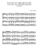 Téléchargez l'arrangement de la partition de Pastre dei mountagno en PDF pour deux voix égales et piano