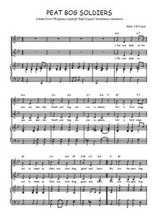 Téléchargez l'arrangement de la partition de Peat bog soldiers en PDF pour deux voix égales et piano