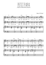 Téléchargez l'arrangement de la partition de Petit papa en PDF pour deux voix égales et piano