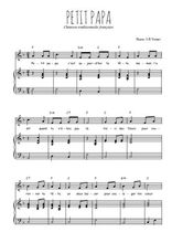 Téléchargez la partition de Petit papa en PDF pour Chant et piano