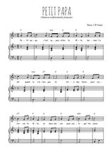 Téléchargez l'arrangement de la partition de Traditionnel-Petit-papa en PDF pour Chant et piano