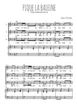 Téléchargez l'arrangement de la partition de Pique la baleine en PDF pour trois voix mixtes et piano