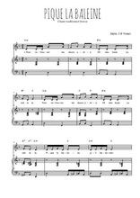 Téléchargez la partition de Pique la baleine en PDF pour Chant et piano