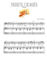 Téléchargez l'arrangement de la partition de Traditionnel-Pirouette-cacahuete en PDF pour Chant et piano