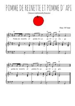 Téléchargez l'arrangement de la partition de Traditionnel-Pomme-de-reinette-et-pomme-d-api en PDF pour Chant et piano