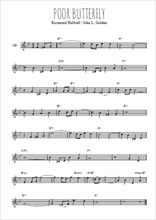 Téléchargez l'arrangement de la partition en Sib de la musique Poor butterfly en PDF