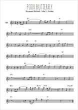 Téléchargez l'arrangement de la partition pour sax en Mib de la musique Poor butterfly en PDF