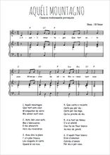 Téléchargez l'arrangement de la partition de provence-aqueli-mountagno en PDF pour Chant et piano
