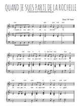 Téléchargez l'arrangement de la partition de chant-de-marins-quand-je-suis-parti-de-la-rochelle en PDF pour Chant et piano