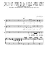 Téléchargez l'arrangement de la partition de Qui peut faire de la voile sans vent en PDF pour trois voix mixtes et piano