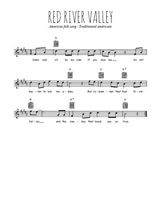 Téléchargez l'arrangement de la partition pour sax en Mib de la musique Red river valley en PDF