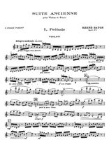 Suite ancienne pour violon et piano (partie soliste)