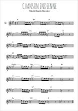 Téléchargez l'arrangement de la partition en Sib de la musique Chanson indienne en PDF
