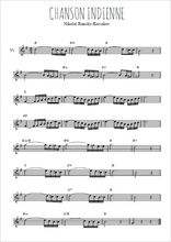 Téléchargez la partition de la musique Chanson indienne en PDF, pour violon