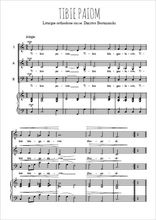 Téléchargez l'arrangement de la partition de Tibie Paiom en PDF pour trois voix mixtes et piano
