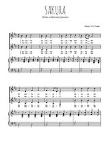 Téléchargez l'arrangement de la partition de Sakura en PDF pour deux voix égales et piano
