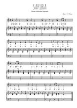 Téléchargez l'arrangement de la partition de japon-sakura en PDF pour Chant et piano
