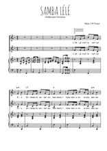 Téléchargez l'arrangement de la partition de Samba Lélé (en français) en PDF pour deux voix égales et piano