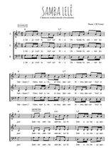 Téléchargez l'arrangement de la partition de Traditionnel-Samba-Lele-en-francais en PDF à trois voix