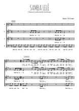 Téléchargez l'arrangement de la partition de Samba Lélé (en français) en PDF à quatre voix SATB