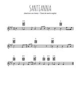 Téléchargez l'arrangement de la partition en Sib de la musique Santianna en PDF