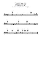 Téléchargez l'arrangement de la partition pour sax en Mib de la musique Santianna en PDF