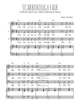 Téléchargez la partition de Scarborough Fair en PDF pour 3 voix SAB et piano