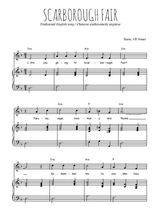 Téléchargez la partition de Scarborough Fair en PDF pour Chant et piano