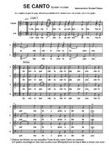 Téléchargez l'arrangement de la partition de se-canto en PDF à quatre voix