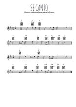 Téléchargez l'arrangement de la partition pour sax en Mib de la musique Se canto en PDF