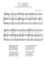 Téléchargez l'arrangement de la partition de se-canto en PDF pour Chant et piano