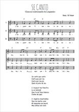 Téléchargez l'arrangement de la partition de Se canto (Languedoc) en PDF à trois voix