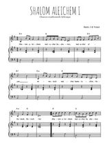 Téléchargez l'arrangement de la partition de Traditionnel-Shalom-Aleichem-I en PDF pour Chant et piano