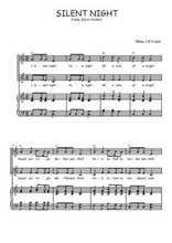 Téléchargez l'arrangement de la partition de Silent night en PDF pour deux voix égales et piano