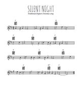 Téléchargez l'arrangement de la partition en Sib de la musique Silent night en PDF