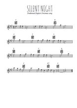 Téléchargez l'arrangement de la partition pour sax en Mib de la musique Silent night en PDF