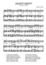 Téléchargez l'arrangement de la partition de noel-silent-night en PDF pour Chant et piano