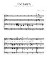 Téléchargez l'arrangement de la partition de Simi jadech en PDF pour deux voix égales et piano