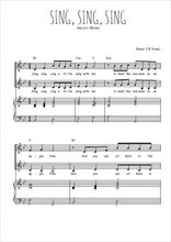 Téléchargez l'arrangement de la partition de Sing, sing, sing en PDF pour deux voix égales et piano