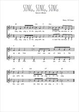 Téléchargez l'arrangement de la partition de Sing, sing, sing en PDF à deux voix