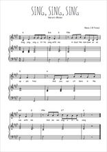 Téléchargez la partition de Sing, sing, sing en PDF pour Chant et piano