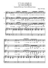 Téléchargez la partition de Siyahamba en PDF pour 3 voix SSA et piano