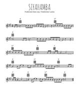 Téléchargez l'arrangement de la partition en Sib de la musique Siyahamba en PDF