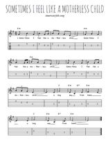 Téléchargez la tablature de la musique sometimes-i-feel-like-a-motherless-child en PDF